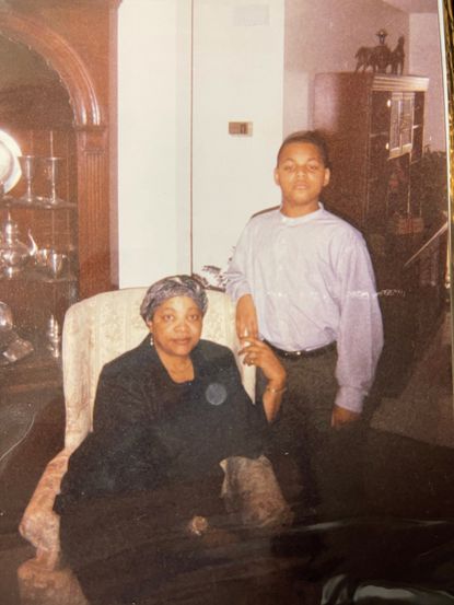 Stevenson Rigell is shown with his grandmother. Courtesy of Stevenson Tose'-Rigell